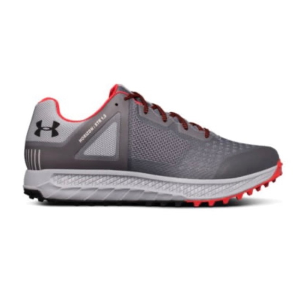 Under Armour Gray and Red Horizon STR 1.5 Hiking Boots - Men's Size 10